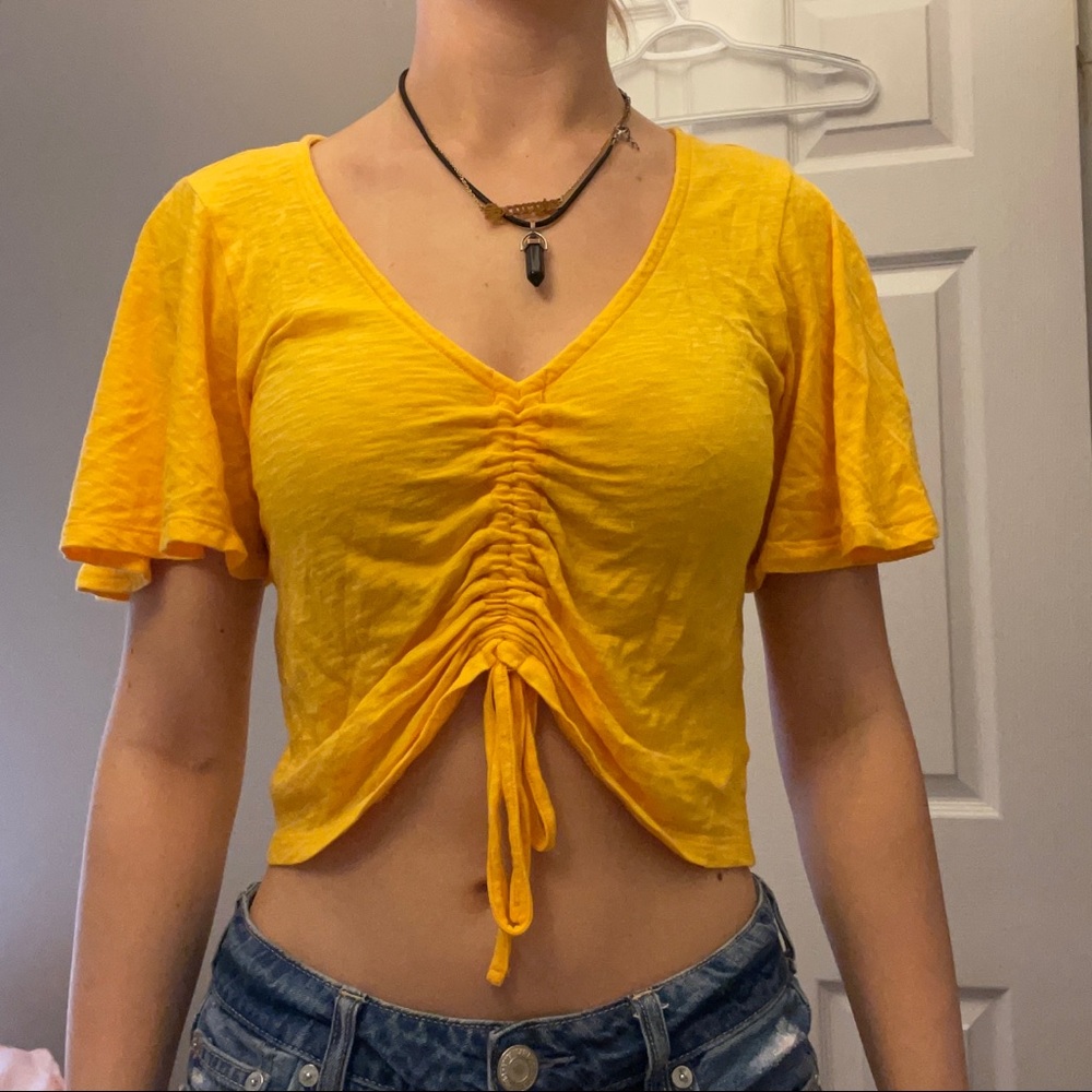 Sinched Yellow Express Shirt
